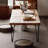 Retro Burlywood Solid Wood Rectangular Coffee Table