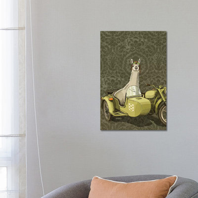 Sidecar Llama 1 Piece Wrapped Canvas Painting