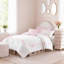 Ensemble de couette 4 pièces en microfibre rose brodée à motifs floraux, taille Twin/Twin XL