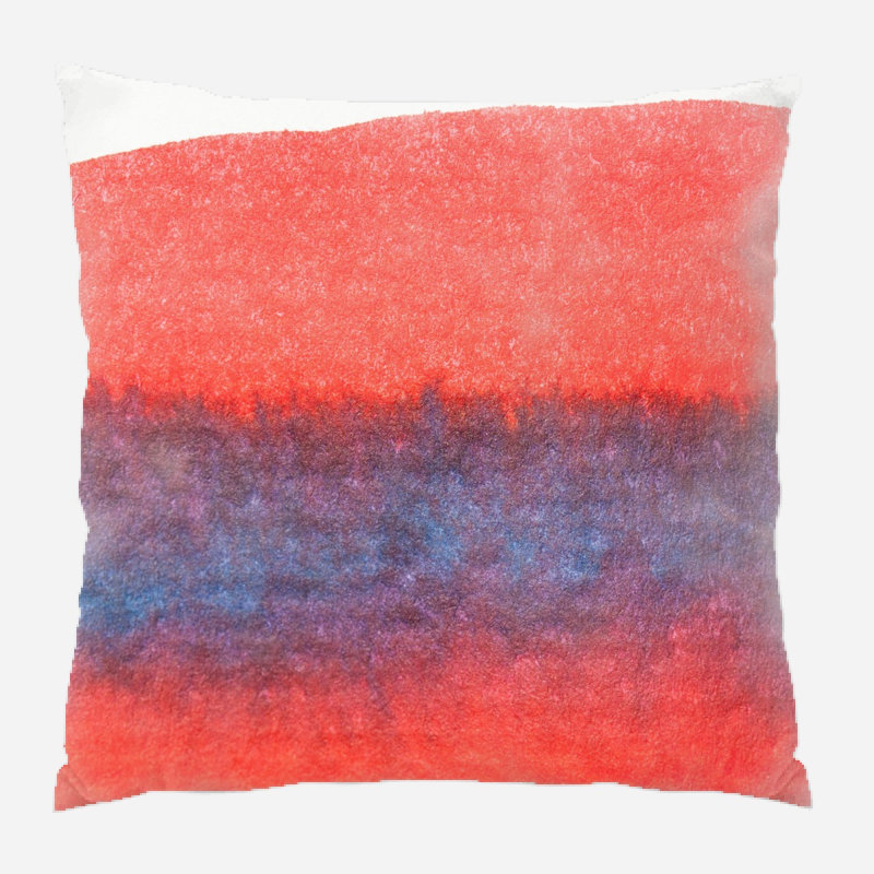 Coussin décoratif technique de peinture Dunshee, Microsuède, Intérieur