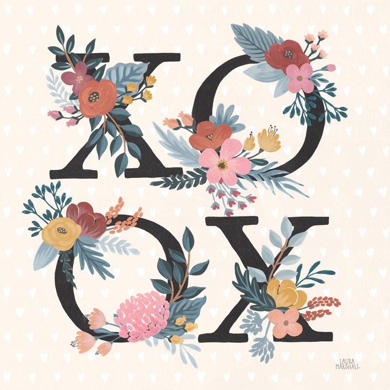 Love Letters VIII - noir, H 12 po x l 12 po x P 1,25 po, Non, Cadre simple noir