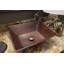 17" Rectangle Wired Rim Vessel Hammered Copper Sink