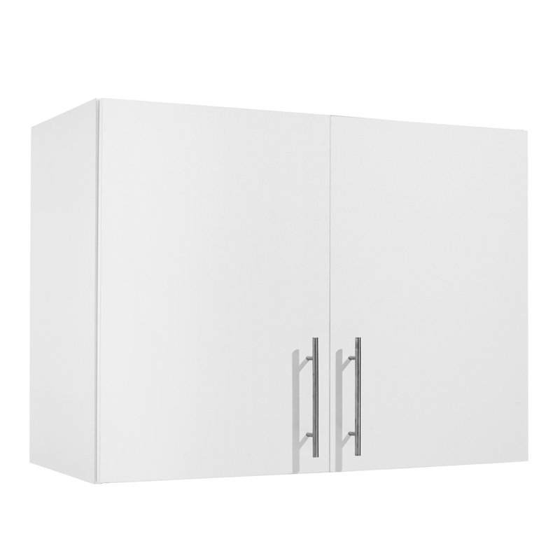 Armoire de buanderie murale blanche avec tablette réglable, armoire de rangement à 2 portes pour salle de bain et cuisine