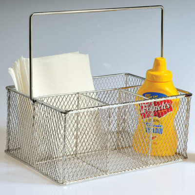WB-700 - Panier à couverts en grillage de 9,375 po x 6,875 po, profondeur de 4,5 po