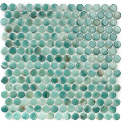 Eterna Penny 12"x12" Recycled Glass Mosaic Tile