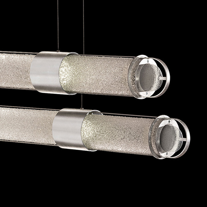 Bond 8 - Light LED Pendant, Clear, Silver