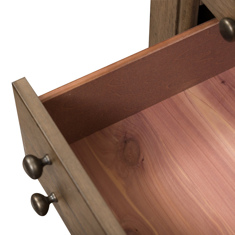 Aisja 3 Drawer Nightstand, Brown