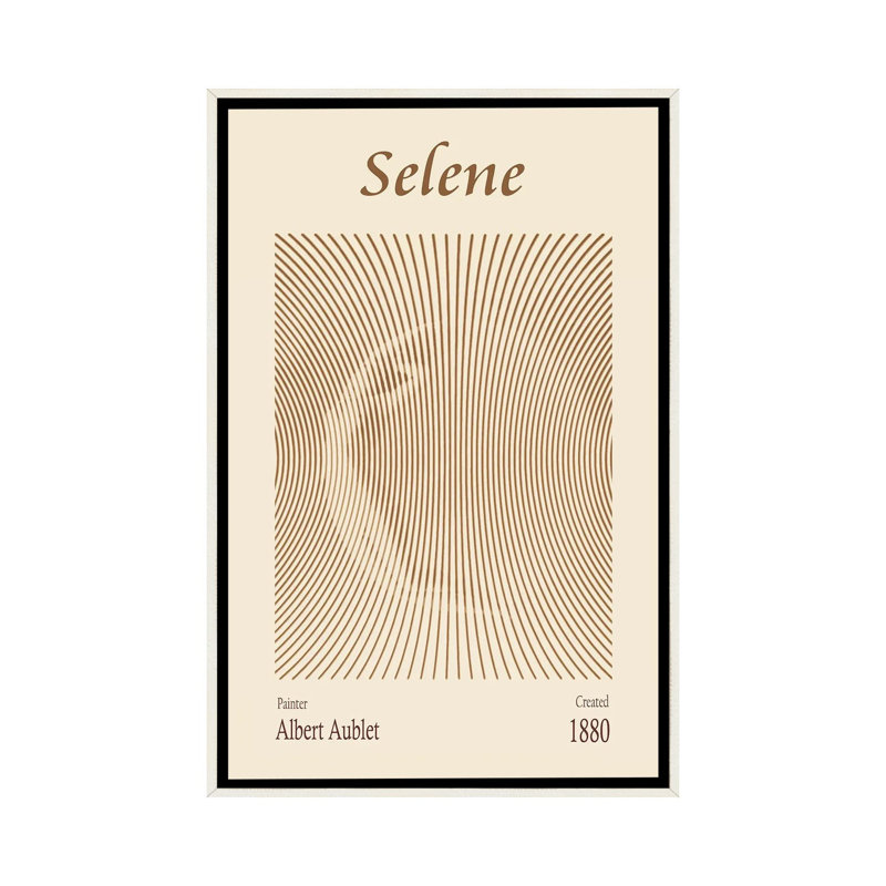 Selene - Albert Aublet - reproduction d'art sur toile encadrée, Distressed White, Framed Canvas, 48" x 32"