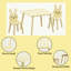 Ensemble de table et 2 chaises en bois pour enfants Bunny