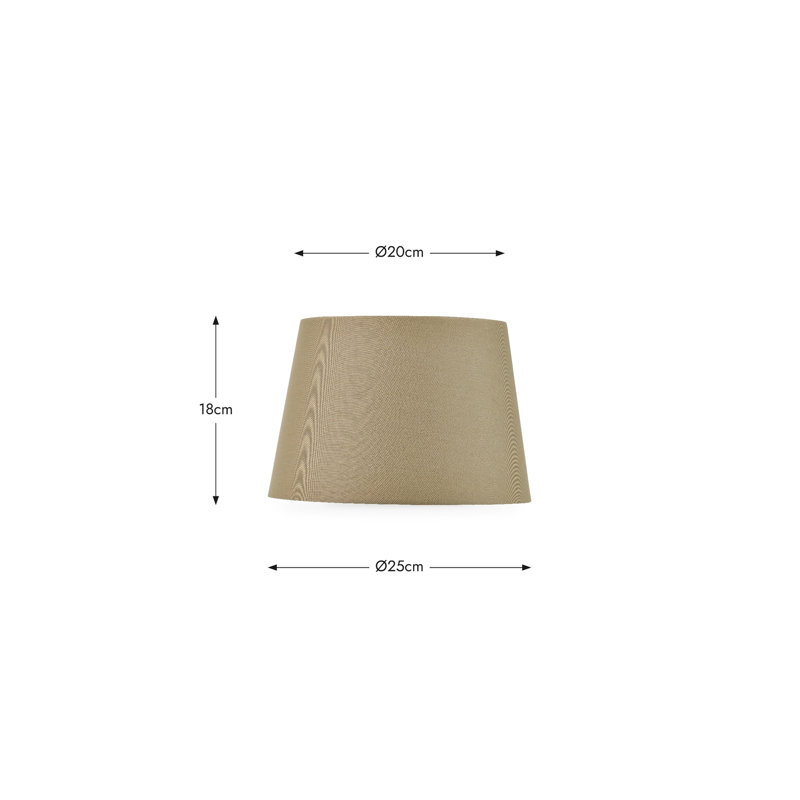 17.2 cm H Empire Cotton Blend Lamp Shade ( Screw On ), Taupe