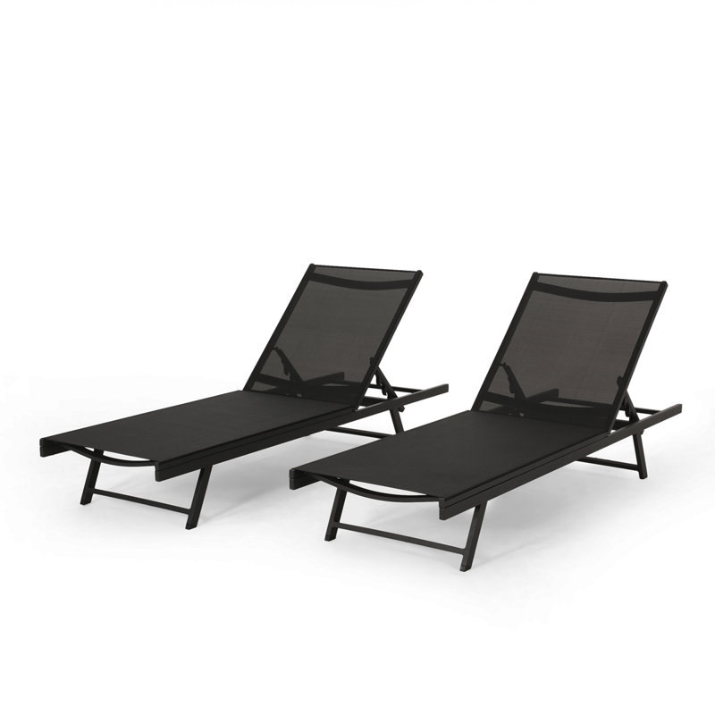 SALTON CHAISE LOUNGE, Black, 2