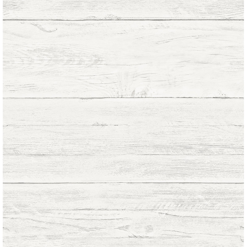 Washed Boards 10.05m x 52cm Wallpaper Roll, Cream
