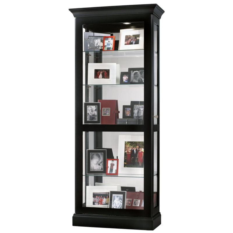 Berends Lighted Curio Cabinet, Black