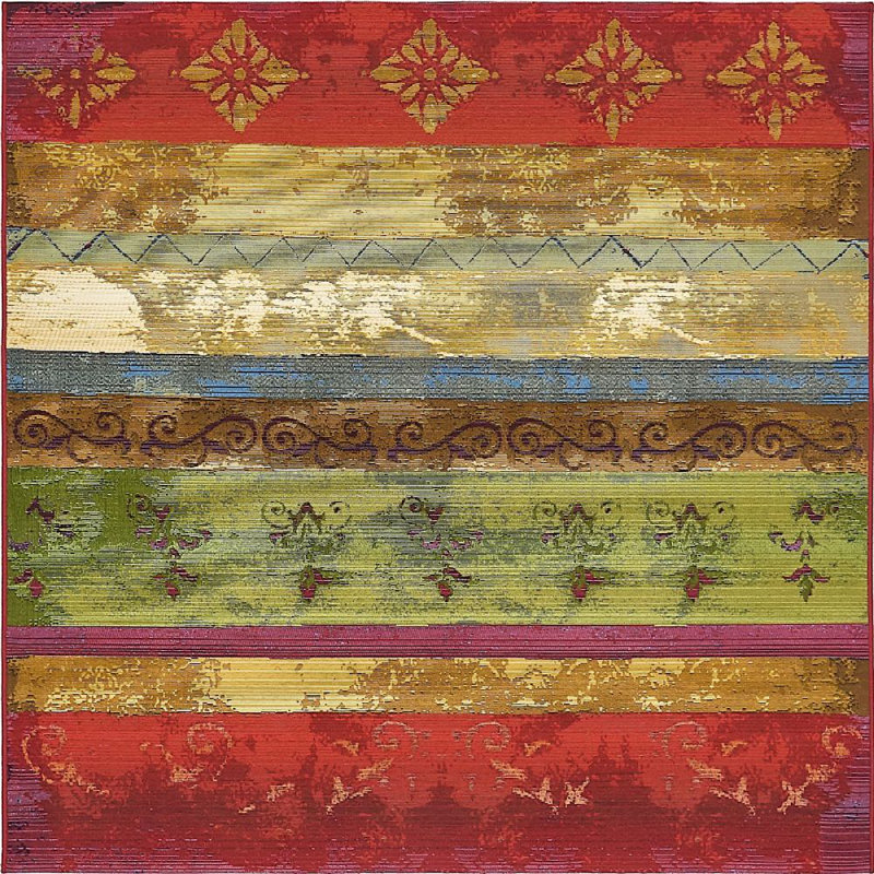 Tapis d'extérieur couleur véranda Fiesta, Carré 6 pi
