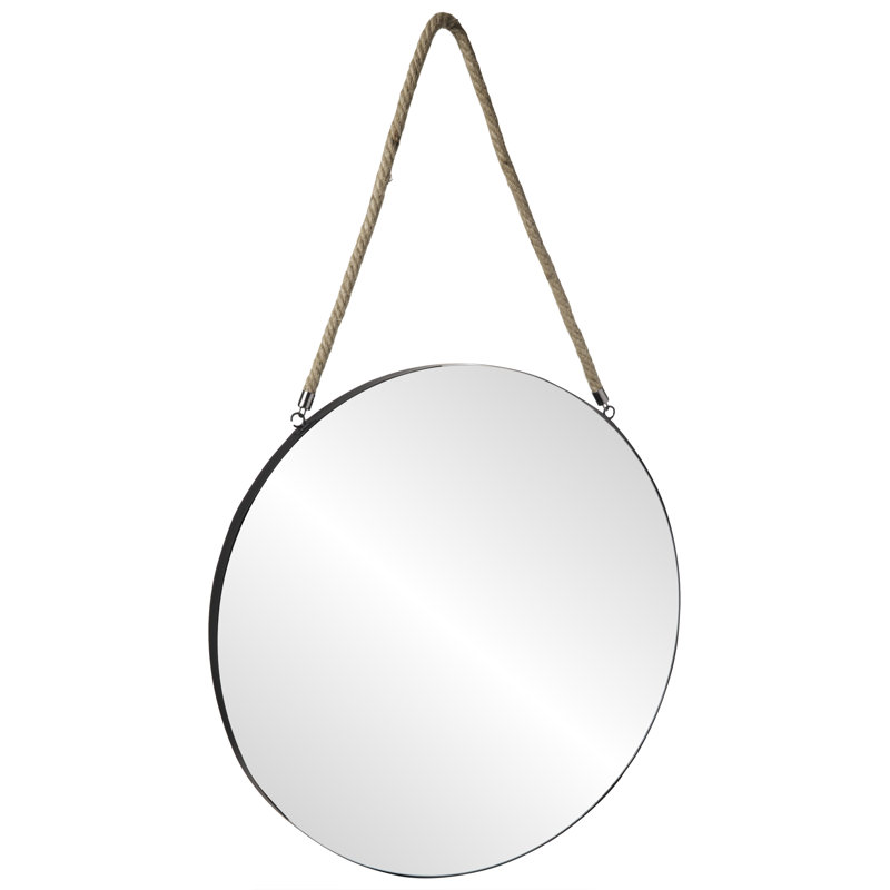 Miroir décoratif Mccallum, 23,75 po x 23,75 po, Noir