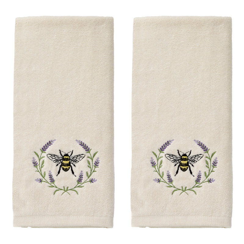 BEE LAVENDER EMB HAND-NATURAL