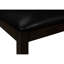 Banc 48 po rectangulaire en bois massif noir et brun pour la salle à manger, le couloir, le vestibule avec siège rembourré en similicuir