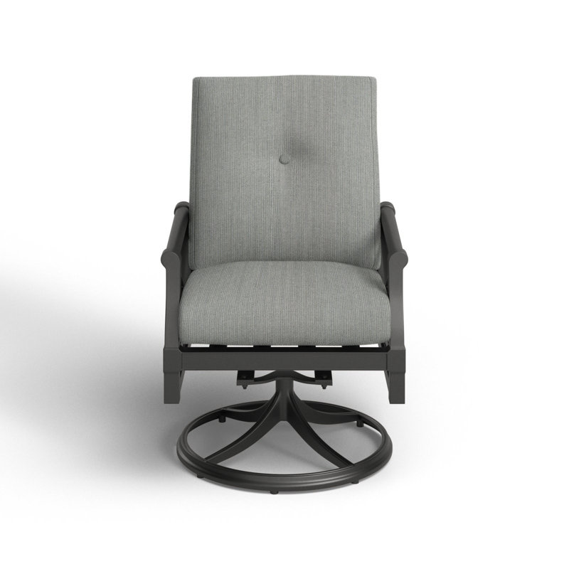 Andover Outdoor Rocker Chair, Denver Scarlett Sunbrella®, Pewter