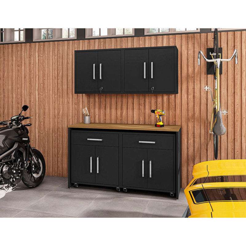 Aseem 5 Piece Storage System, Matte Black
