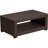 Table basse chocolat et faux rotin