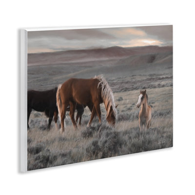 Country Horses in Valley Wall Plaque Art by Lori Deiter