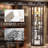 70" Lighted Corner Curio Cabinet, Glass Display Cage with Tempered Glass Doors & Adjustable Shelves, Wine Cabinet Storage Rack for Bar and Liquor Storage-1527950335
