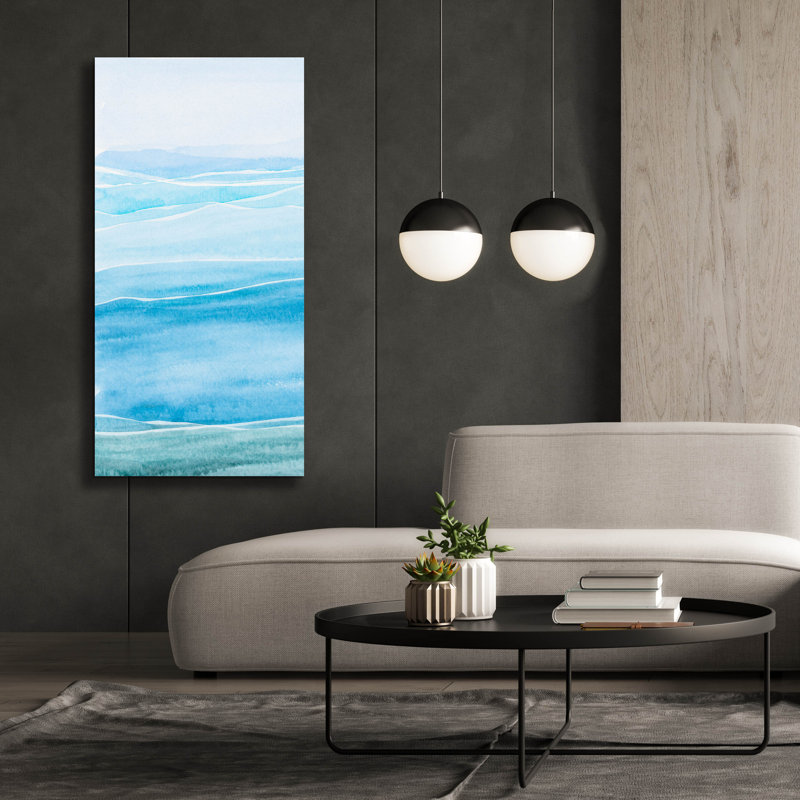  «Wavy 1» par Alicia Ludwig, art mural sur toile, 30 po x 60 po