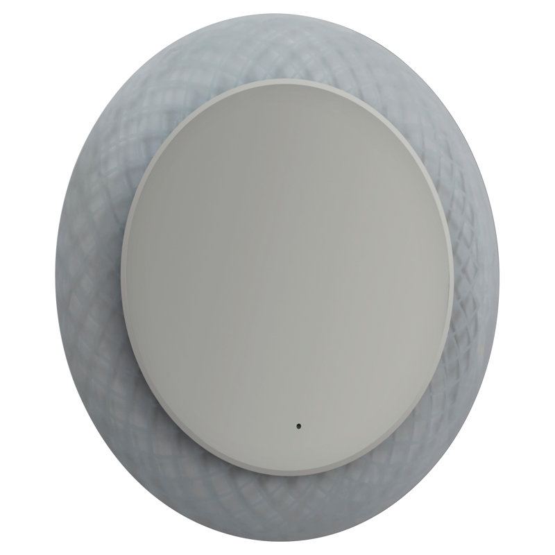Perla Glass Round LED Mirror, 36" x 36"