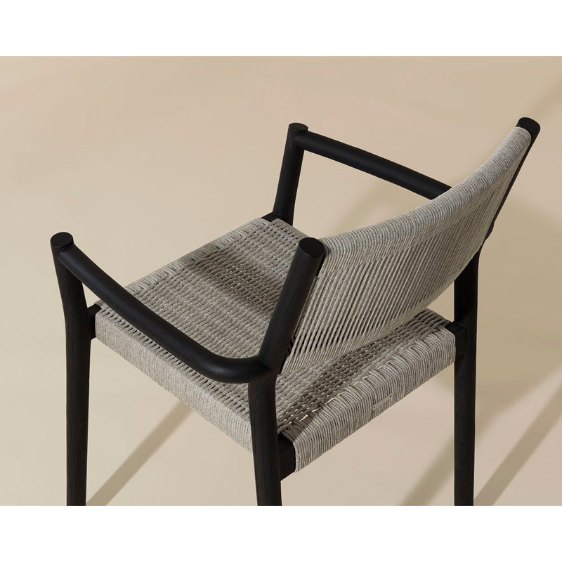 Outdoor Dining Armchair, Charcoal