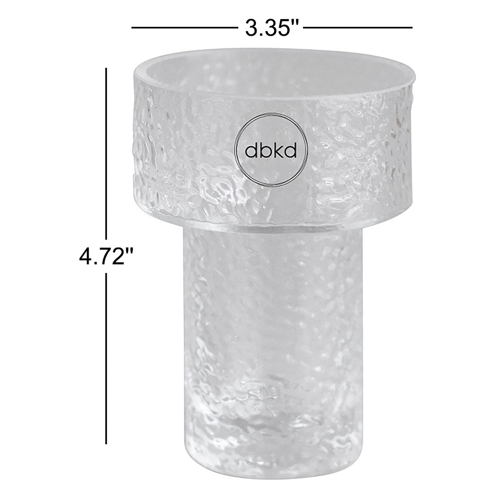 Ceramic Table Vase, 4.72" H x 3.35" W x 3.35" D