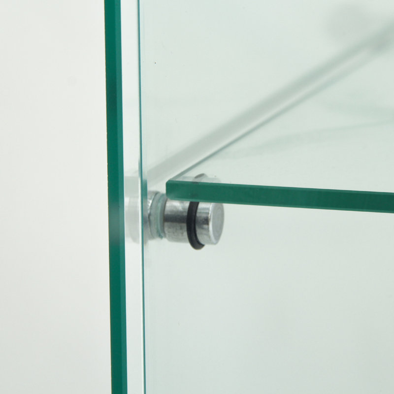 Vitrines en verre, vitrine en verre à 4 tablettes, vitrines, Blanc