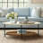3-Piece Modern 2-Tone Living Room Table Set With Oval Coffee And Round End Tables
