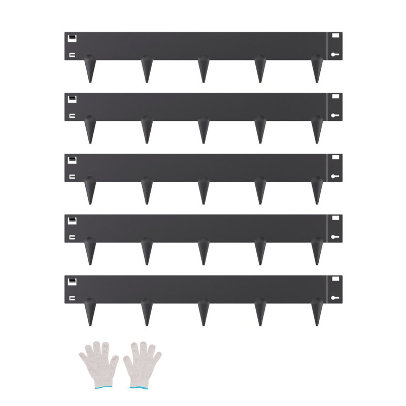 Galvanised Steel Lawn Edging, Black, 18.3cm H x 99.1cm W
