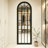 Large Arched Windowpane Full-Length Wall Mirror With Solid Wood Frame-52780465-52780466