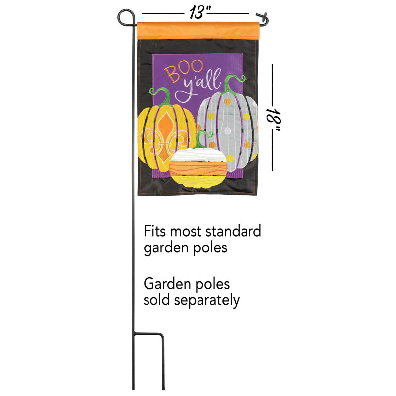 Drapeau de jardin en polyester Azori, H 18 po x l 13 po