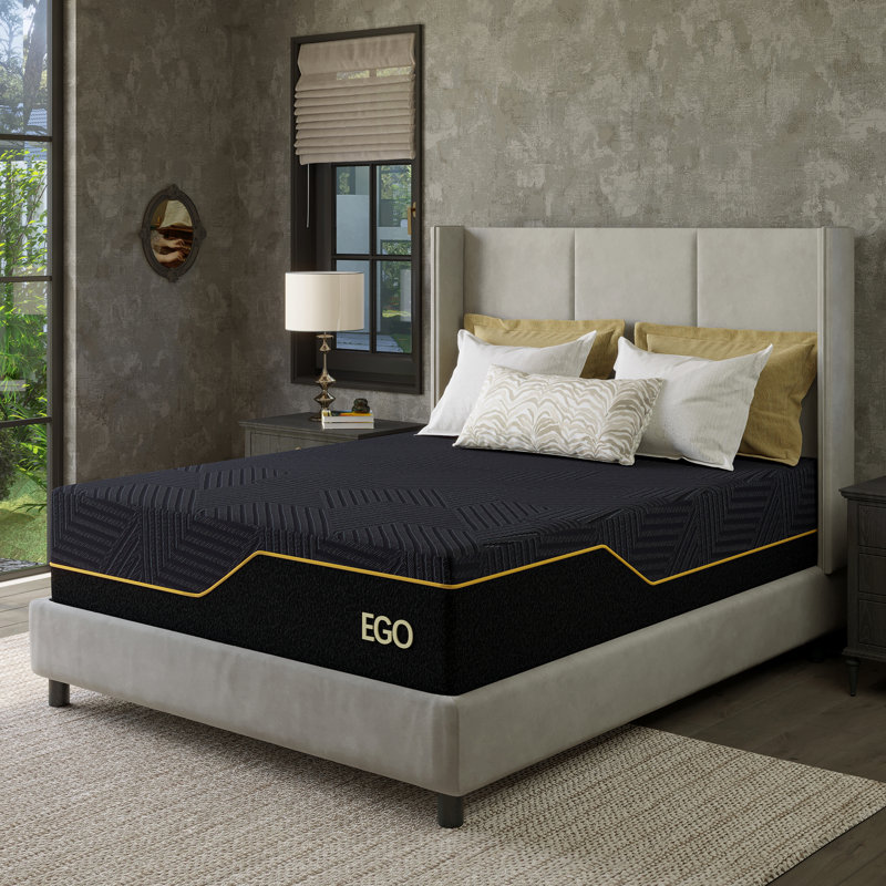 Egohome 14" medium copper infused gel memory foam mattress, Complet/Double