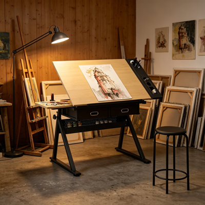 Table de travail avec tabouret