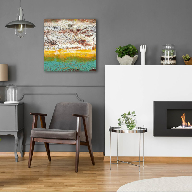 «Arid 2» par Alicia Ludwig, art mural en verre acrylique, H 24 po x l 24 po x P 0,2 po