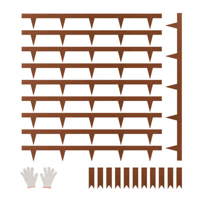 Steel Landscape Edging 10 Packs 40x4.5in Weather-Resistant Garden Edging Border