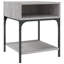 Elsaid 40cm W Iron Bedside Table-749494355