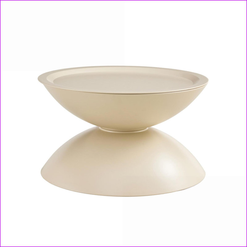 Table basse en marbre avec lit pour chat intégré, base en acier peu encombrante pour le salon