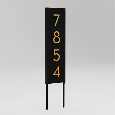 Plaque d'adresse pour la pelouse Welcome Home Steel