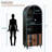 Tall Black Arched Wine Cabinet: 71"Wine Storage Cabinets,With 15 Liquor Racks 16 Glass Holders,4 Tier With Door & Adjustable Shelf - Bar Decorations For Home, Living Dining Room-1577323143