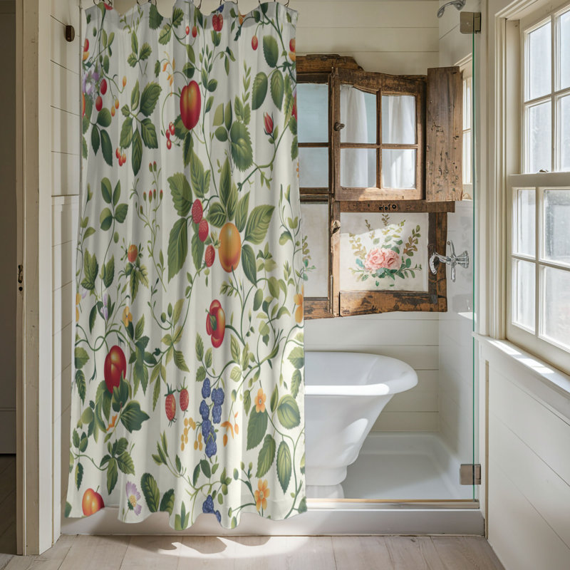 Spring Plum - Premium Shower Curtain, 74"H x 71"W