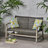 Metal & Wood Grey For Outdoor Spaces, Handwoven Seat, Frame With Iron Enhancements Patio In Grey, Resilient Accents Durability-736571319
