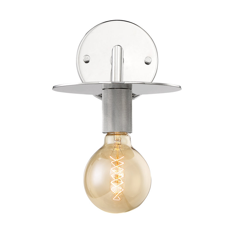 Sawvel Dimmable Bath Sconce, Polished Nickel