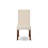 7Pc Rectangular 60 Inch Dining Table And Six Parsons Chairs With Mahogany Finish Legs And Linen Fabric- Cream Color-31301512-21811000-31301518