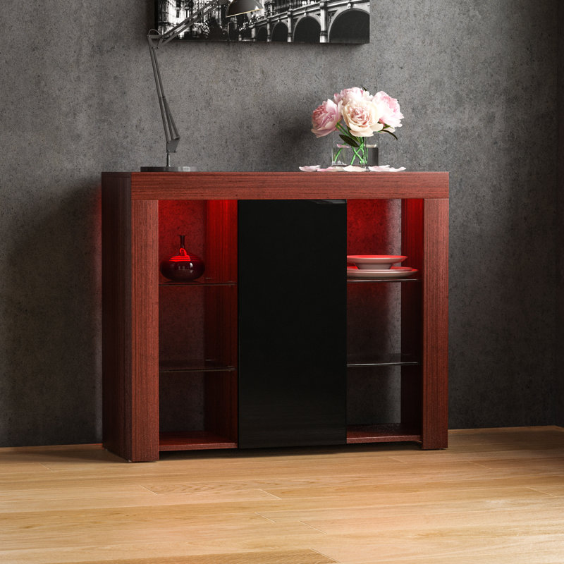 Muskoka 98cm Sideboard, Walnut/Black