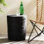 Table en béton léger 16 boules pour patio, noir, 16,04 po Profondeur, largeur et hauteur, table d'appoint décorative peu encombrante, largeur du produit, accessoire de patio 15,95