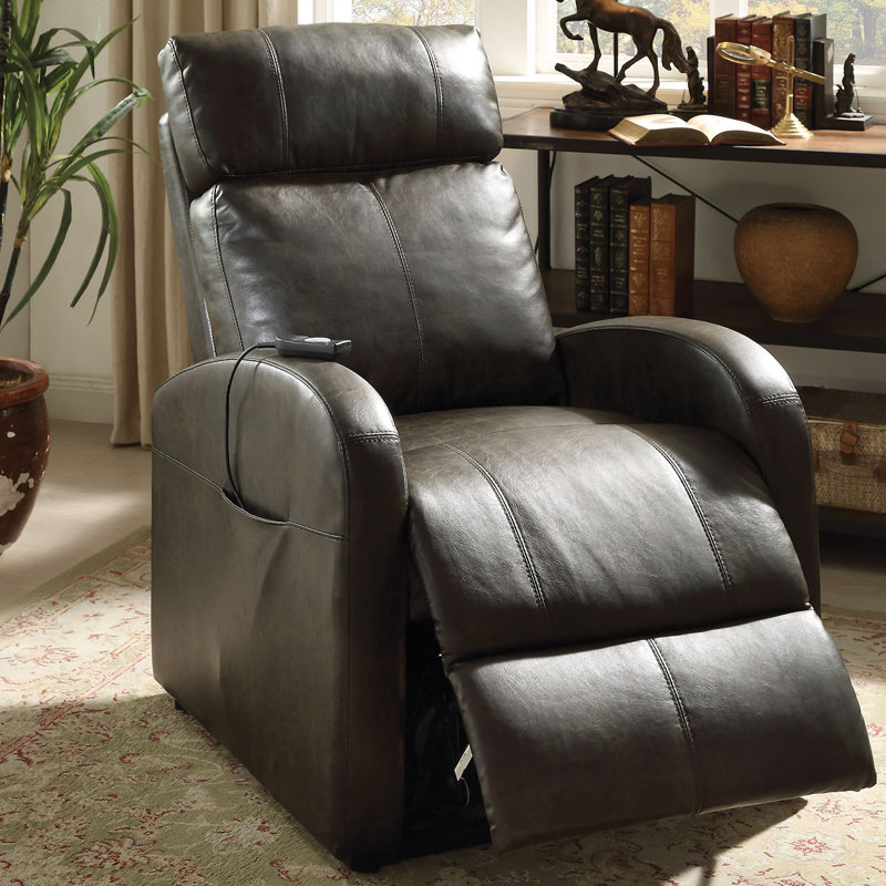 28" Wide Leather Match Power Home Theater Recliner